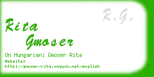 rita gmoser business card